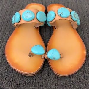 MIA Flip flops with turquoise stones